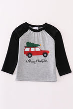 Christmas car tree print boy top - ARIA KIDS
