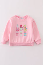 Pink nutcracker embroidery mom&me fleece sweatshirt - ARIA KIDS