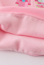 Pink nutcracker embroidery mom&me fleece sweatshirt - ARIA KIDS
