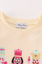 Yellow nutcracker embroidery mom&me fleece sweatshirt - ARIA KIDS