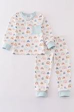 Watercolor rainbow print boy pajamas set - ARIA KIDS