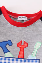 Grey toolbox applique boy set - ARIA KIDS