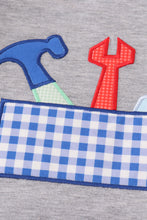 Grey toolbox applique boy set - ARIA KIDS