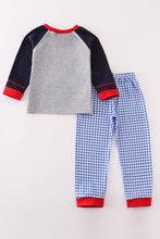 Grey toolbox applique boy set - ARIA KIDS
