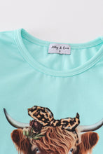 Mint cow print girl set - ARIA KIDS