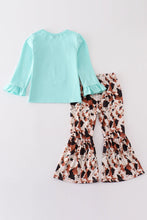 Mint cow print girl set - ARIA KIDS