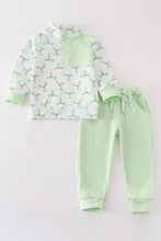 Green christmas holly boy jogger set - ARIA KIDS
