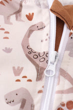 Brown dinosaur print boy romper - ARIA KIDS
