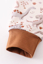 Brown dinosaur print boy set - ARIA KIDS