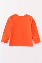 Orange dinosaur excavator applique boy top - ARIA KIDS