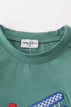 Green plane applique boy top - ARIA KIDS