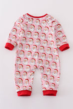 Pink christmas santa claus girl romper - ARIA KIDS