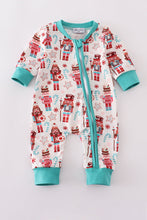 Blue christmas nutcracker print romper - ARIA KIDS