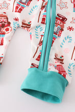 Blue christmas nutcracker print romper - ARIA KIDS