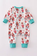 Blue christmas nutcracker print romper - ARIA KIDS