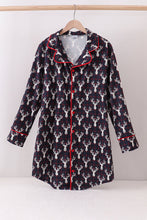 Navy deer print mom gown - ARIA KIDS