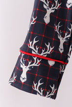 Navy deer print mom gown - ARIA KIDS