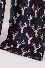 Navy deer print mom pajamas pants - ARIA KIDS