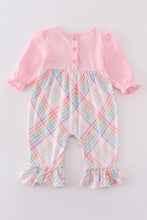 Pink farm animals embroidery girl romper - ARIA KIDS