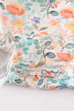 Green watercolor floral ruffle bubble - ARIA KIDS