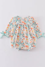 Green watercolor floral ruffle bubble - ARIA KIDS