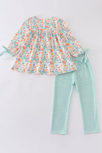 Green watercolor floral girl set - ARIA KIDS