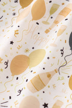 Mustard happy new year embroidery girl dress - ARIA KIDS