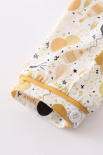 Mustard happy new year embroidery girl dress - ARIA KIDS