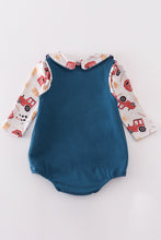 Navy farm french knot boy bubble set - ARIA KIDS