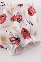Navy farm french knot girl bloomer set - ARIA KIDS