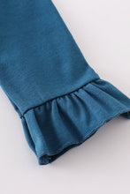 Navy farm french knot girl bloomer set - ARIA KIDS