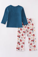 Navy farm french knot boy set - ARIA KIDS