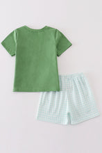 Green gingham boy shorts set - ARIA KIDS