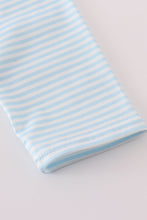 Blue stripe heart french knot boy top - ARIA KIDS
