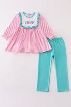 Pink heart embroidery girl set - ARIA KIDS