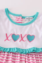 Pink heart embroidery girl set - ARIA KIDS