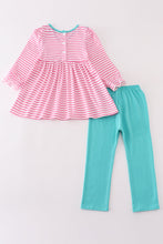 Pink heart embroidery girl set - ARIA KIDS