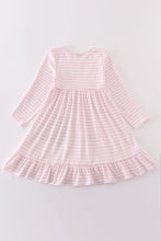 Pink tractor lucky clover applique girl dress - ARIA KIDS