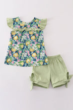 Greem lemon print girl set - ARIA KIDS