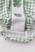 Green clover embroidery boy bubble - ARIA KIDS