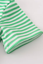 Green stripe lucky charm french knot boy set - ARIA KIDS