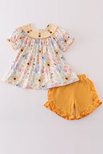 Yellow bee embroidery girl set - ARIA KIDS