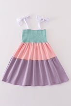 Multicolored tiered smocked mom&me dress - ARIA KIDS