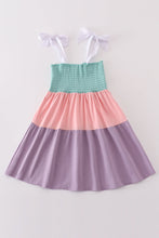 Multicolored tiered smocked mom&me dress - ARIA KIDS