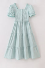 Blue tiered ruffle mom dress - ARIA KIDS