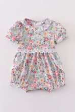 Green daisy print girl bubble - ARIA KIDS