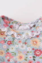 Green daisy print girl bubble - ARIA KIDS