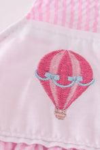Pink seersucker hot air balloon embroidery dress - ARIA KIDS
