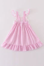 Pink seersucker hot air balloon embroidery dress - ARIA KIDS