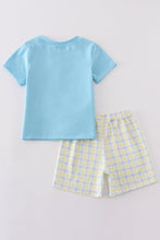 Blue he is risen cross embroidery boy set - ARIA KIDS